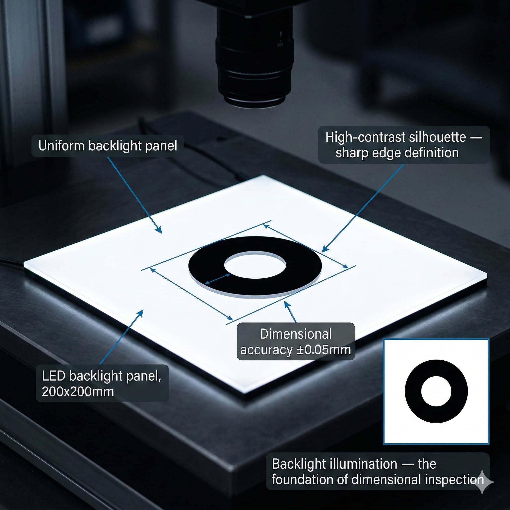 Illuminateurs LED à rétroéclairage : guide pratique pour l&rsquo;inspection par silhouette et par transmission