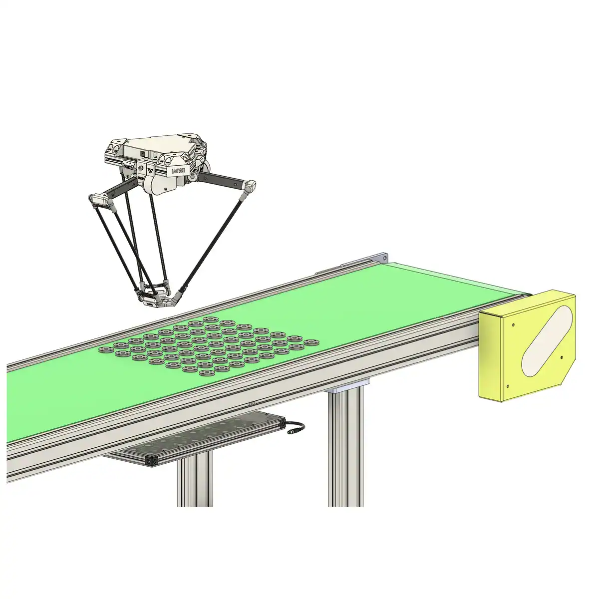 High-Speed Conveyor Vision: Uniform Lighting for Delta Robots with RODER LED Illuminators